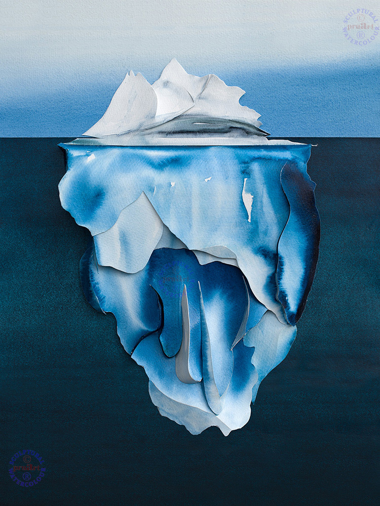 Iceberg Melting Under the Water