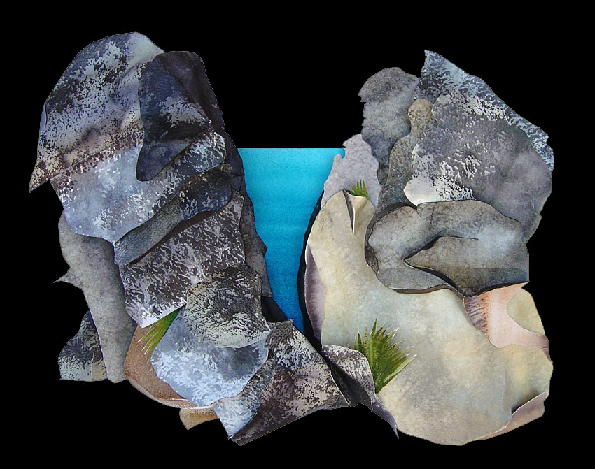 The special blue of the Mediterranean as glimpsed between two rocks